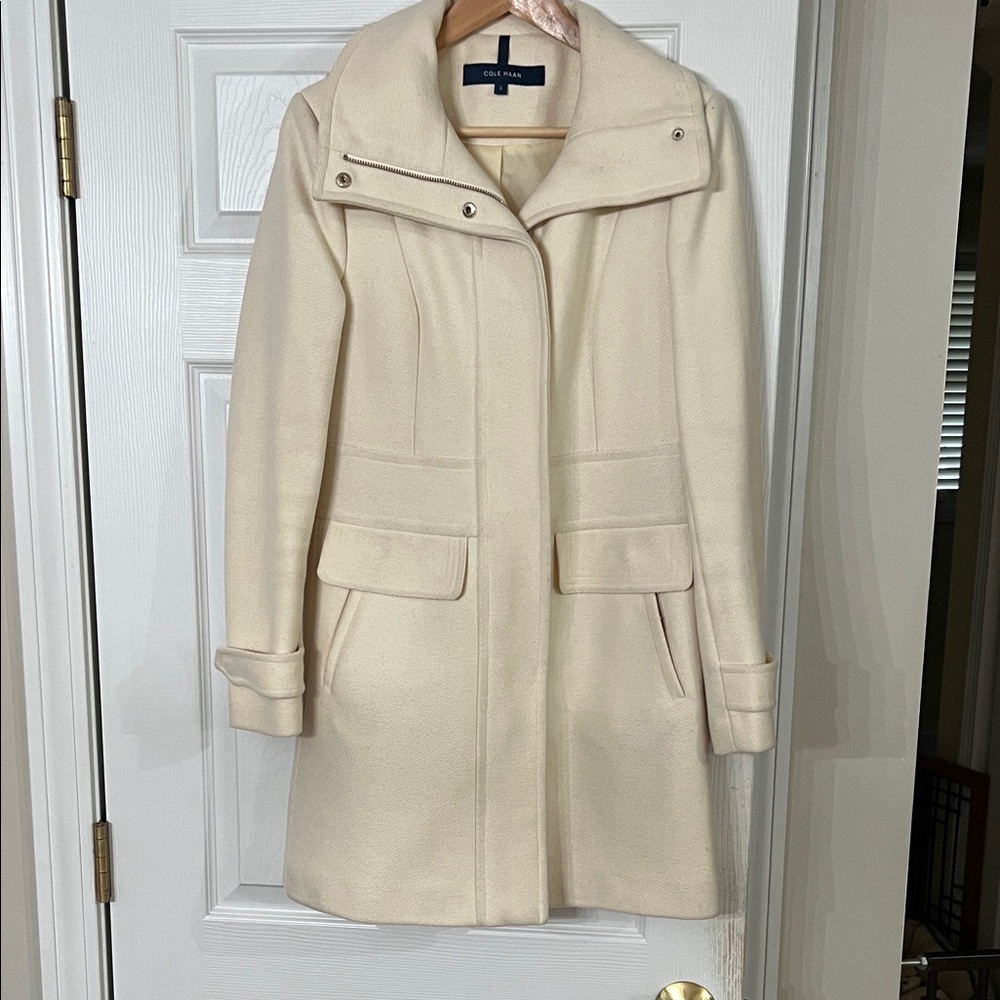 Cole Haan Women's Cream Trench Coat